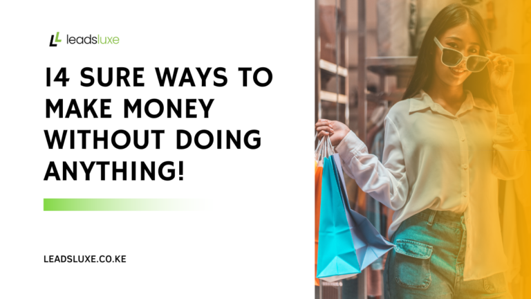 make money without actually doing anything