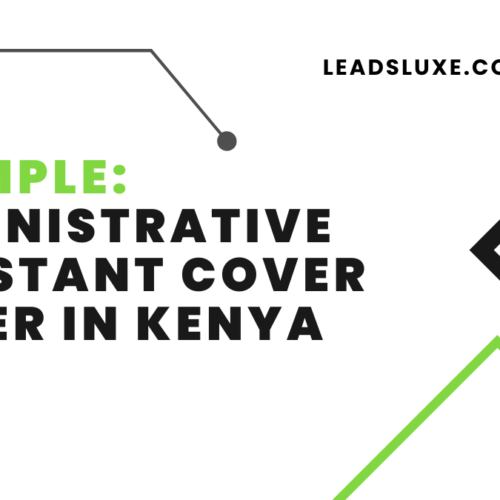 2023 Administrative Assistant Cover Letter In Kenya Sample
