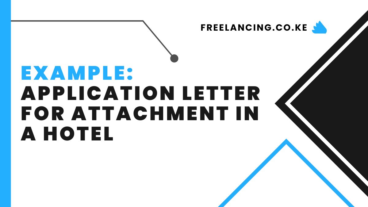 Application Letter For Attachment In A Hotel
