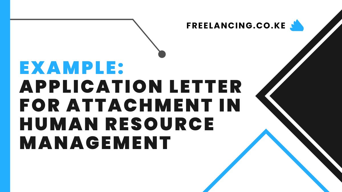 Application Letter For Attachment In Human Resource Management